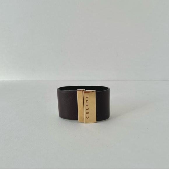 Rare Céline Leather & Gold Bracelet, Authenticated - Picture 3 of 3